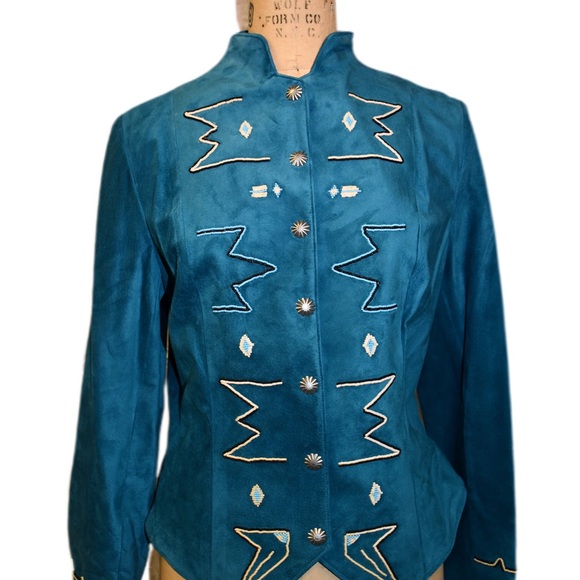 Renegade Spirit Turquoise Leather Jacket - Picture 8 of 8